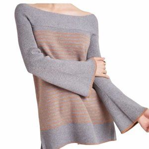 Anthropologie Elise Off Shoulder Tunic Sweater Size XS
